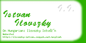 istvan ilovszky business card